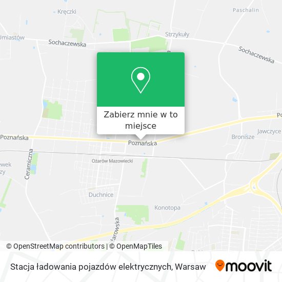 Mapa Stacja ładowania pojazdów elektrycznych