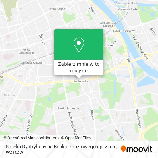 Mapa Spółka Dystrybucyjna Banku Pocztowego sp. z o.o.