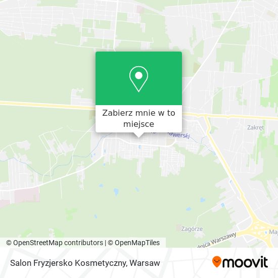 Mapa Salon Fryzjersko Kosmetyczny