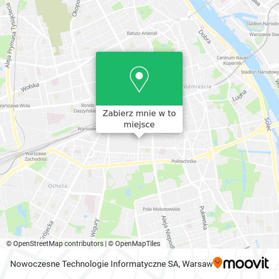 Mapa Nowoczesne Technologie Informatyczne SA