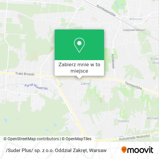 Mapa /Suder Plus/ sp. z o.o. Oddział Zakręt