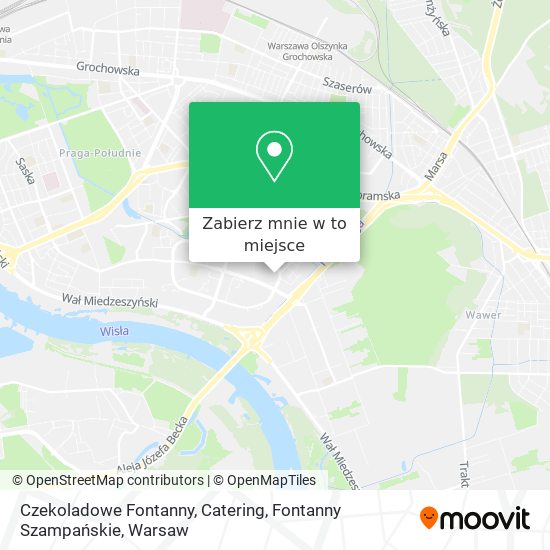 Mapa Czekoladowe Fontanny, Catering, Fontanny Szampańskie