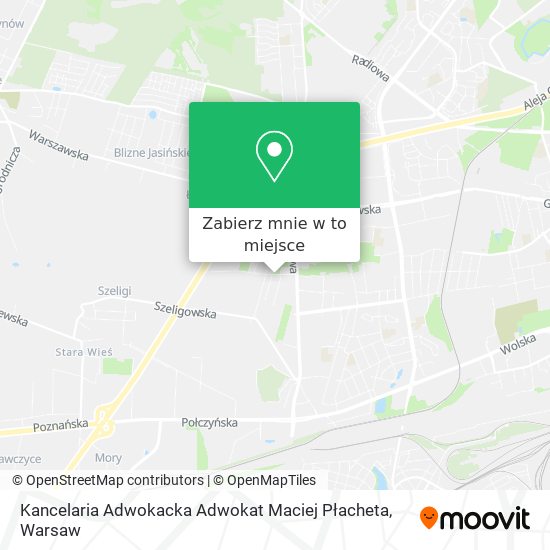 Mapa Kancelaria Adwokacka Adwokat Maciej Płacheta