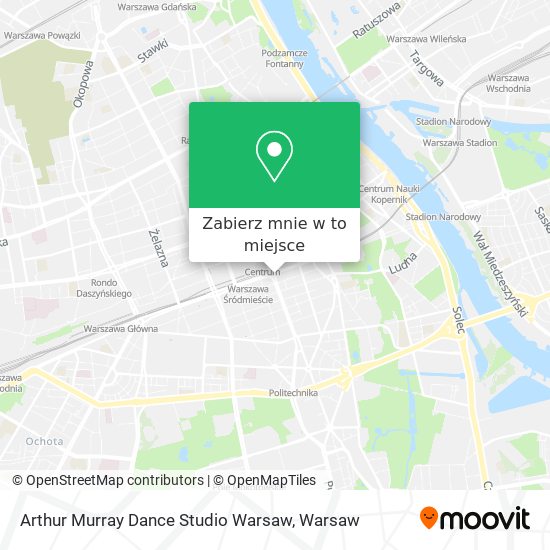 Mapa Arthur Murray Dance Studio Warsaw