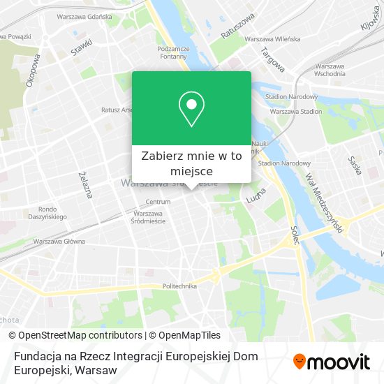 Mapa Fundacja na Rzecz Integracji Europejskiej Dom Europejski