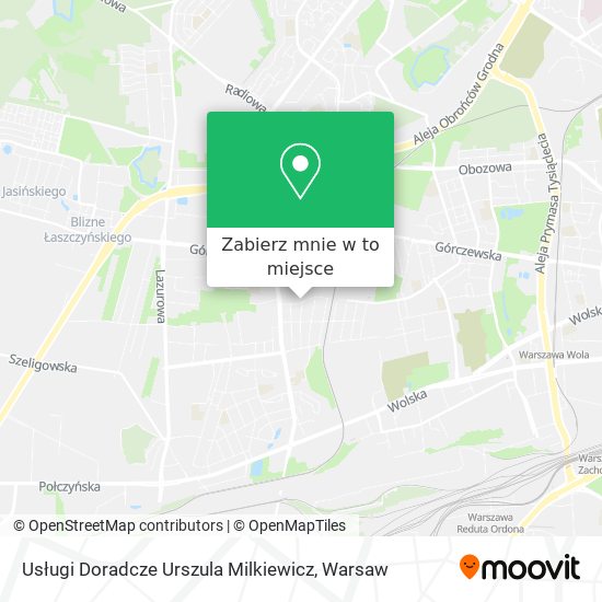 Mapa Usługi Doradcze Urszula Milkiewicz