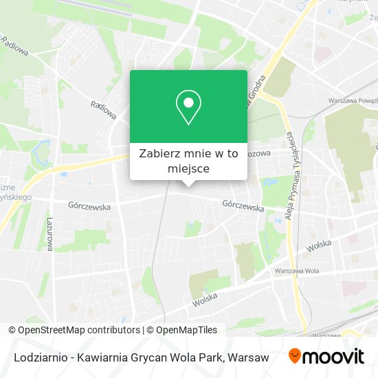 Mapa Lodziarnio - Kawiarnia Grycan Wola Park