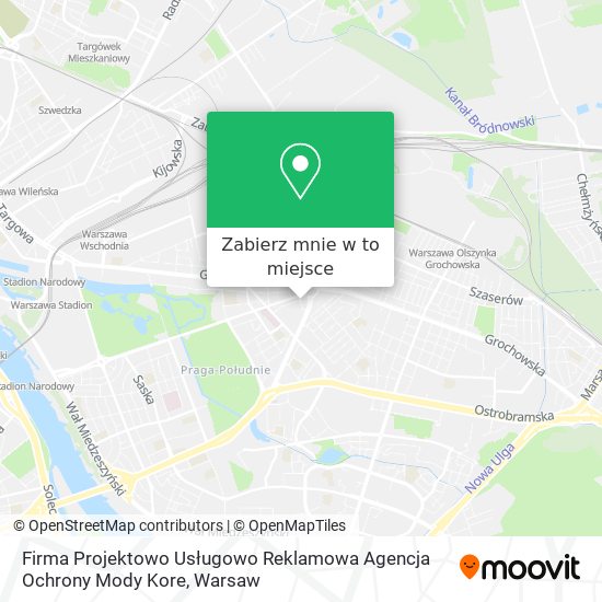 Mapa Firma Projektowo Usługowo Reklamowa Agencja Ochrony Mody Kore