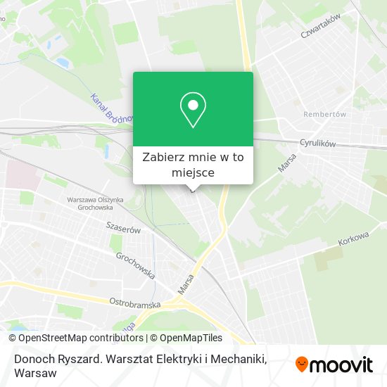 Mapa Donoch Ryszard. Warsztat Elektryki i Mechaniki