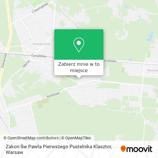 Mapa Zakon Św Pawła Pierwszego Pustelnika Klasztor