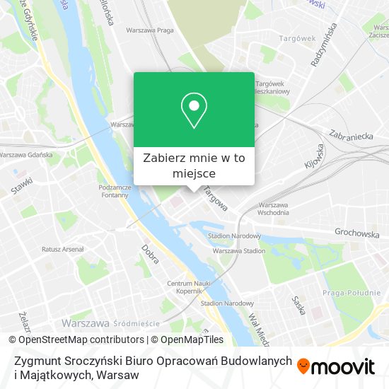 Mapa Zygmunt Sroczyński Biuro Opracowań Budowlanych i Majątkowych