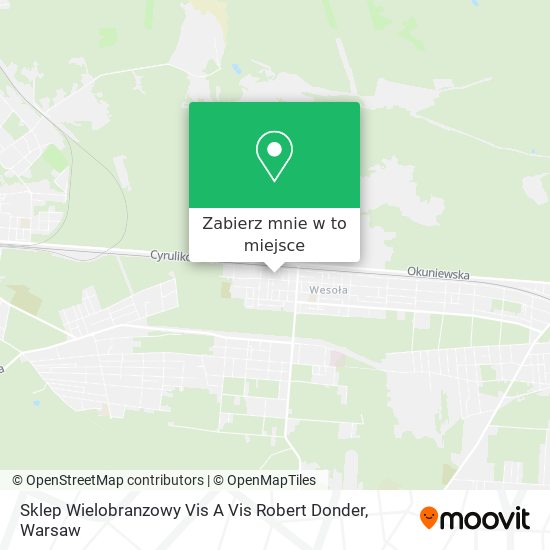 Mapa Sklep Wielobranzowy Vis A Vis Robert Donder