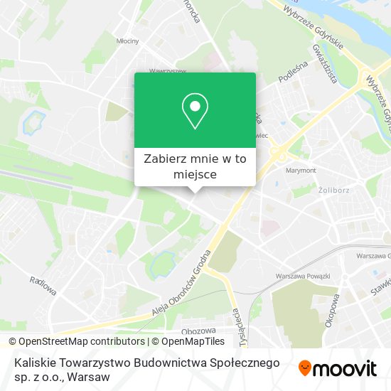 Mapa Kaliskie Towarzystwo Budownictwa Społecznego sp. z o.o.