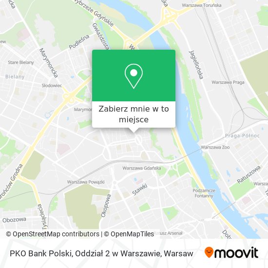 Mapa PKO Bank Polski, Oddział 2 w Warszawie