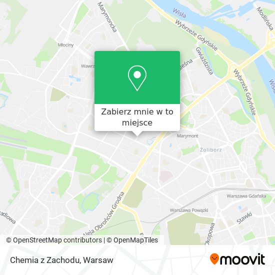 Mapa Chemia z Zachodu