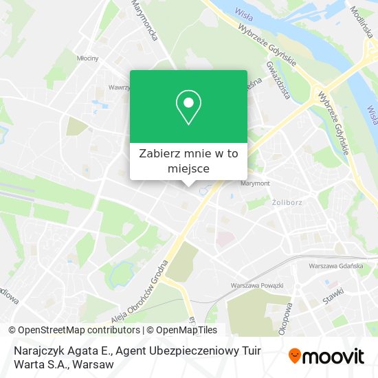 Mapa Narajczyk Agata E., Agent Ubezpieczeniowy Tuir Warta S.A.