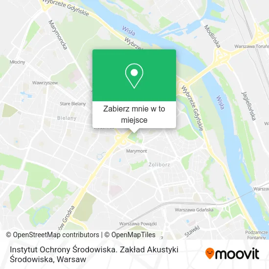 Mapa Instytut Ochrony Środowiska. Zakład Akustyki Środowiska