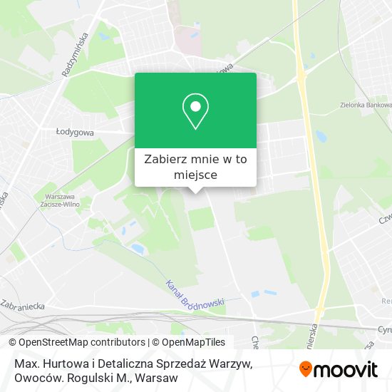 Mapa Max. Hurtowa i Detaliczna Sprzedaż Warzyw, Owoców. Rogulski M.