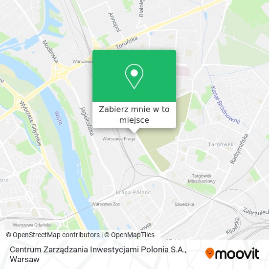 Mapa Centrum Zarządzania Inwestycjami Polonia S.A.