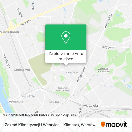 Mapa Zakład Klimatyzacji i Wentylacji. Klimatex