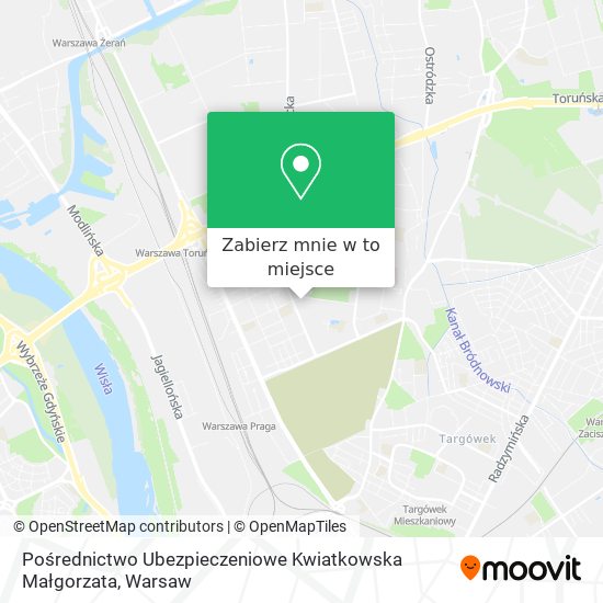 Mapa Pośrednictwo Ubezpieczeniowe Kwiatkowska Małgorzata