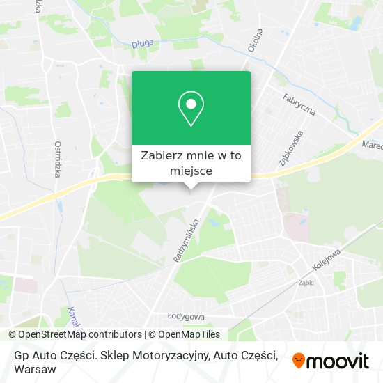 Mapa Gp Auto Części. Sklep Motoryzacyjny, Auto Części