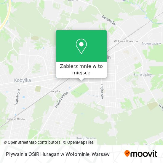 Mapa Pływalnia OSiR Huragan w Wołominie