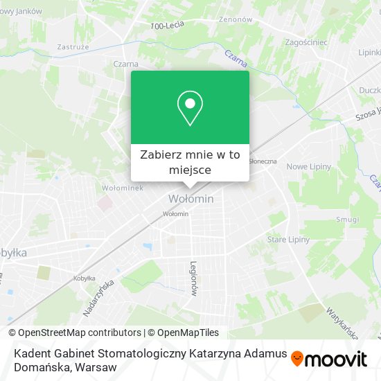 Mapa Kadent Gabinet Stomatologiczny Katarzyna Adamus Domańska