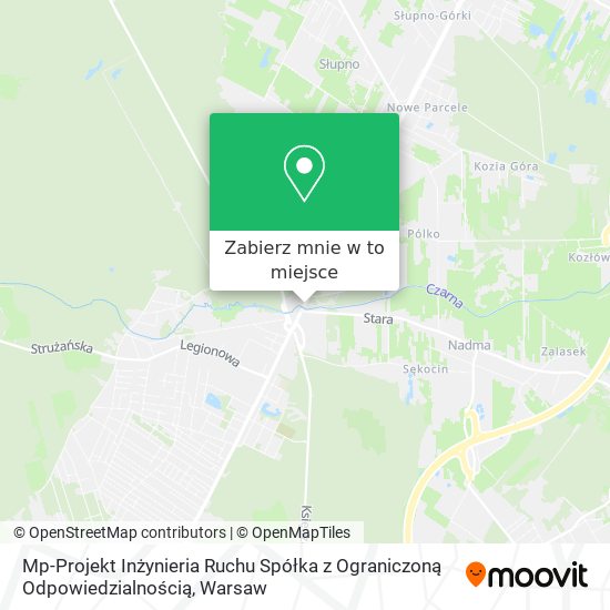 Mapa Mp-Projekt Inżynieria Ruchu Spółka z Ograniczoną Odpowiedzialnością