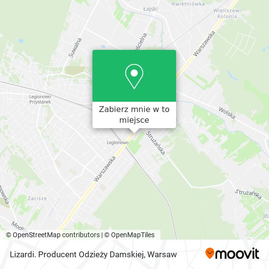 Mapa Lizardi. Producent Odzieży Damskiej