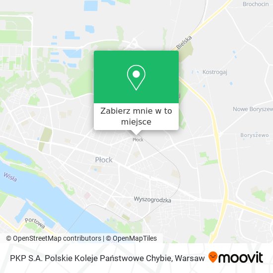 Mapa PKP S.A. Polskie Koleje Państwowe Chybie