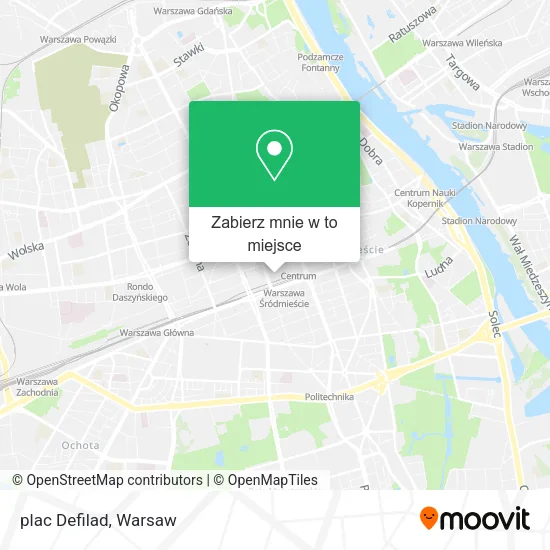Mapa plac Defilad