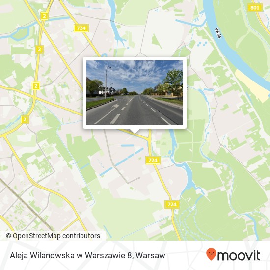 Mapa Aleja Wilanowska w Warszawie 8