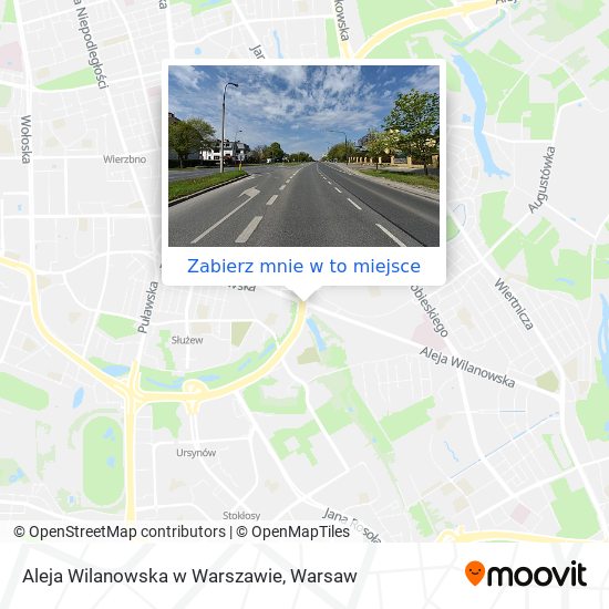 Mapa Aleja Wilanowska w Warszawie