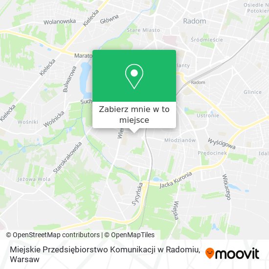 Mapa Miejskie Przedsiębiorstwo Komunikacji w Radomiu