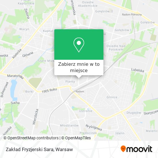 Mapa Zakład Fryzjerski Sara