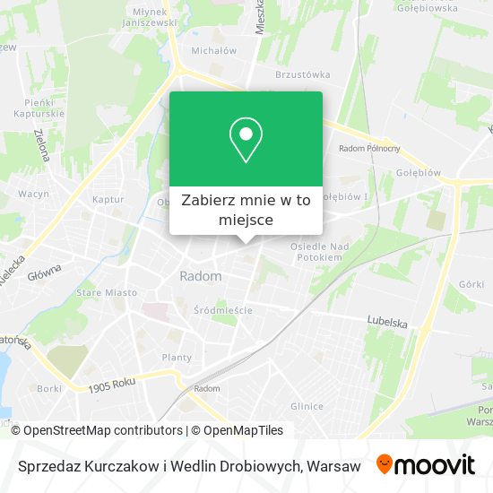 Mapa Sprzedaz Kurczakow i Wedlin Drobiowych