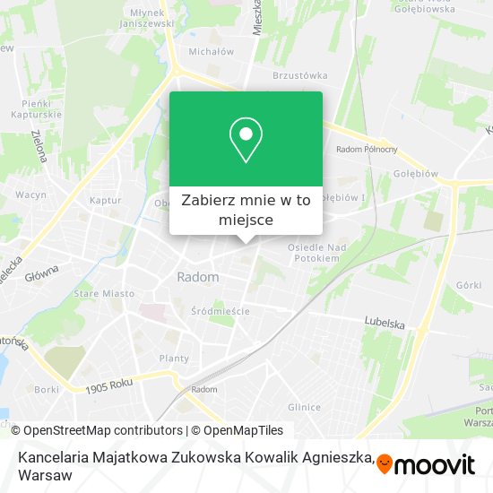 Mapa Kancelaria Majatkowa Zukowska Kowalik Agnieszka