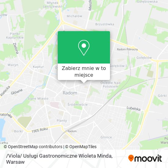 Mapa /Viola/ Usługi Gastronomiczne Wioleta Minda