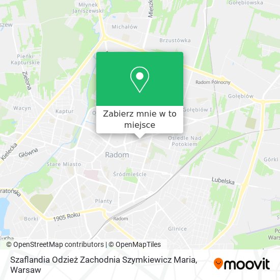 Mapa Szaflandia Odzież Zachodnia Szymkiewicz Maria