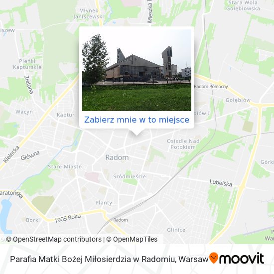 Mapa Parafia Matki Bożej Miłosierdzia w Radomiu