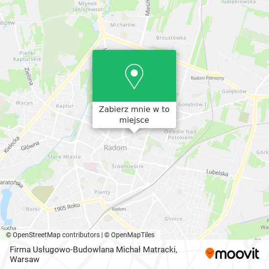 Mapa Firma Usługowo-Budowlana Michał Matracki