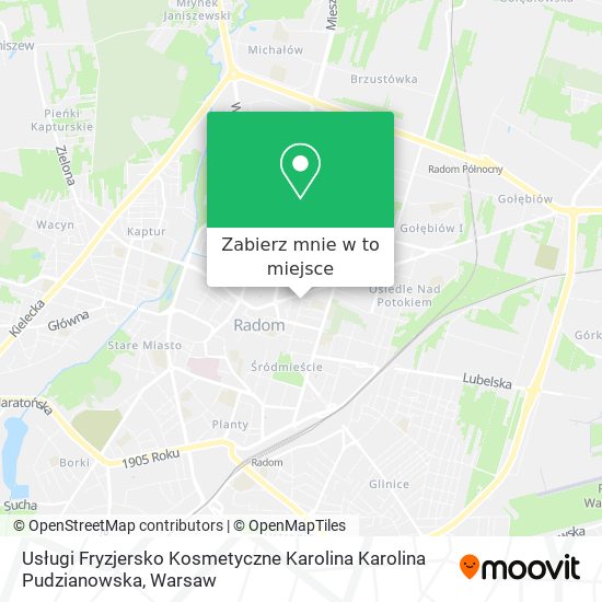 Mapa Usługi Fryzjersko Kosmetyczne Karolina Karolina Pudzianowska