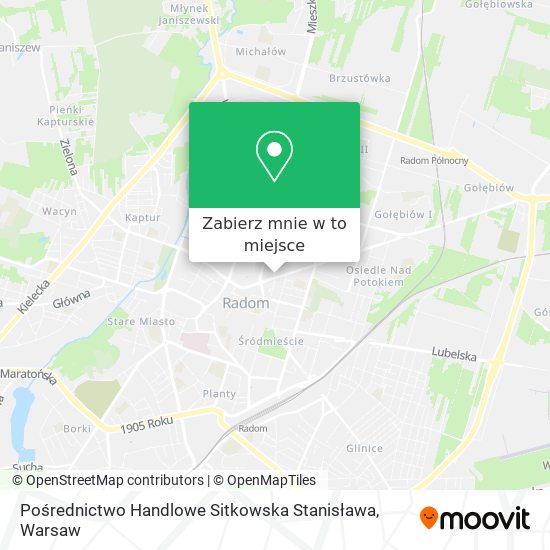 Mapa Pośrednictwo Handlowe Sitkowska Stanisława