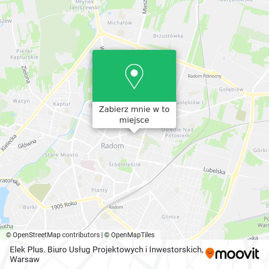 Mapa Elek Plus. Biuro Usług Projektowych i Inwestorskich