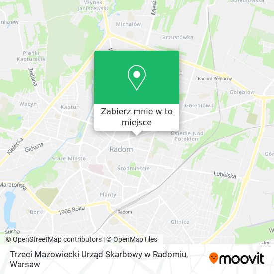 Mapa Trzeci Mazowiecki Urząd Skarbowy w Radomiu