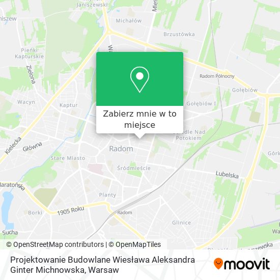 Mapa Projektowanie Budowlane Wiesława Aleksandra Ginter Michnowska