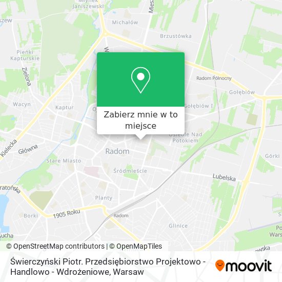 Mapa Świerczyński Piotr. Przedsiębiorstwo Projektowo - Handlowo - Wdrożeniowe