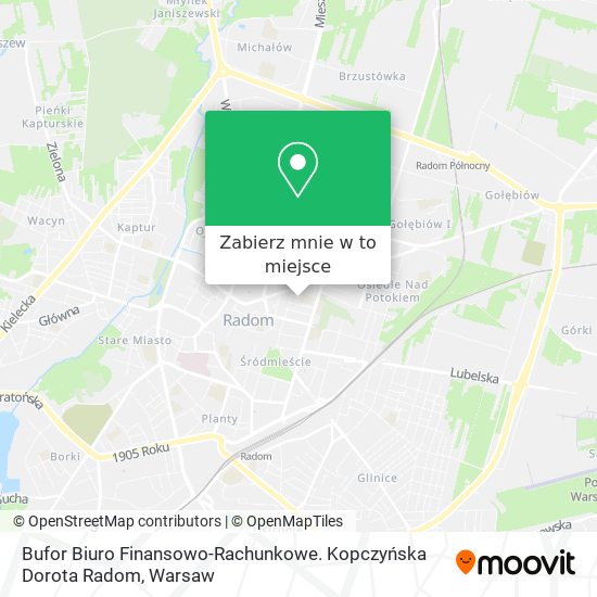 Mapa Bufor Biuro Finansowo-Rachunkowe. Kopczyńska Dorota Radom