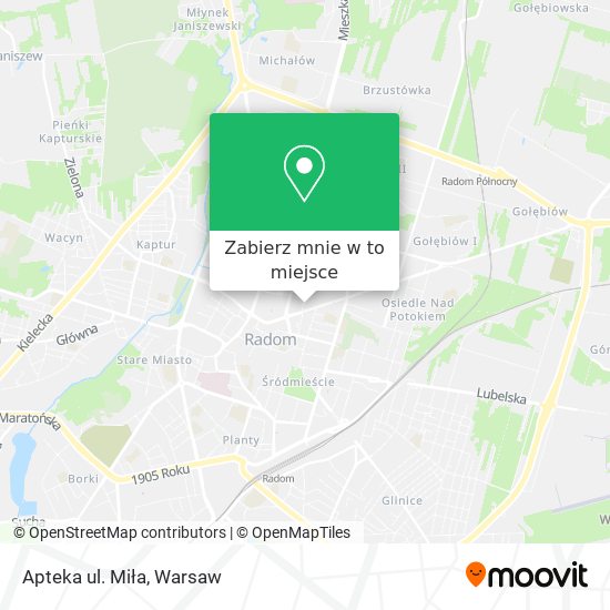 Mapa Apteka ul. Miła